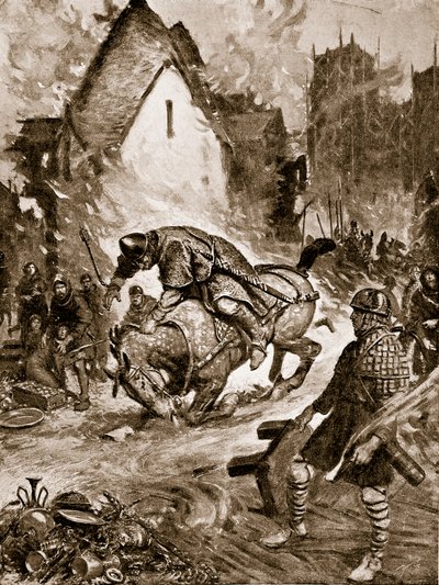 William Ferito Mortalmente a Mantes, illustrazione da 