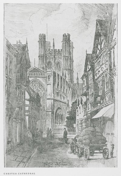 Cattedrale di Chester (litografia) da Frank Greenwood