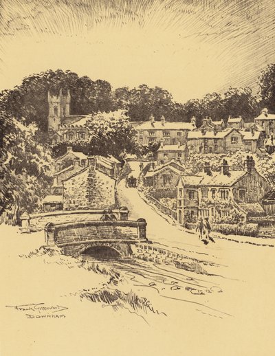 Villaggio di Downham (litografia) da Frank Greenwood