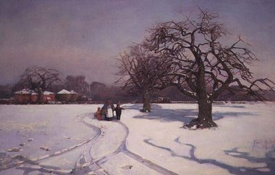 Un paesaggio invernale soleggiato da Frank Hind