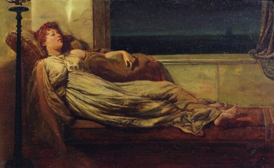Signora Classica Distesa su una Chaise Longue da Frank Hobden