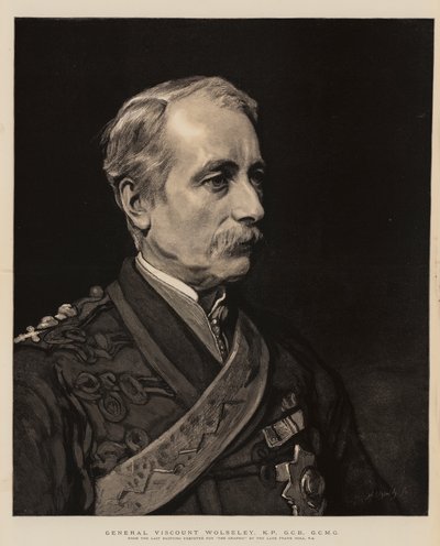 Generale Visconte Wolseley, KP, GCB, GCMG da Frank Holl