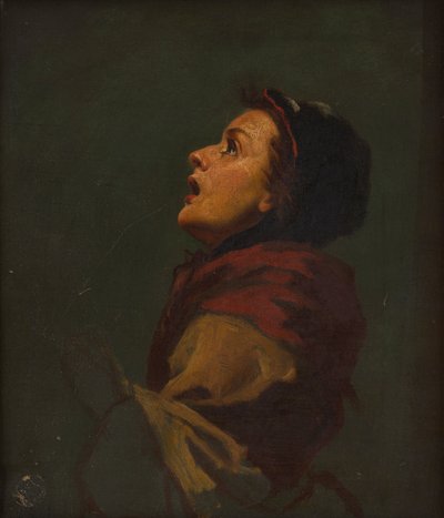Studio di una Donna che Guarda il Cielo da Frank Holl