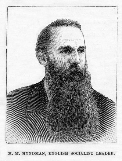 H.M. Hyndman, fondatore del primo partito politico socialista britannico, illustrazione da 