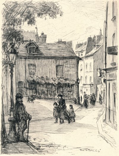 Place du Tertre, Montmartre, 1915 da Frank Milton Armington