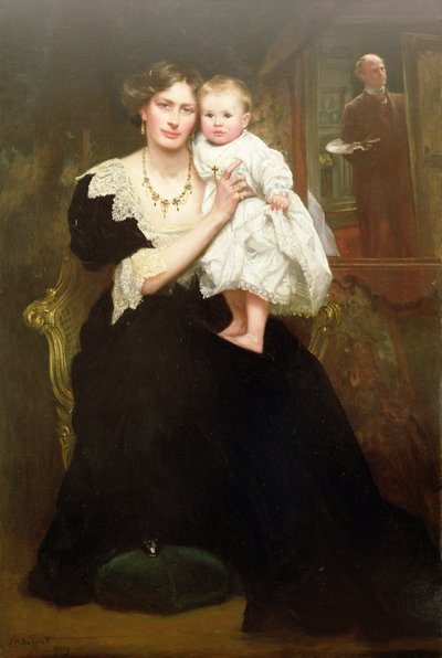 Mrs Moss Bennett e bambino da Frank Moss Bennett