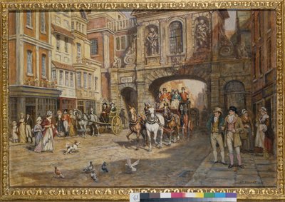 La posta reale passando Temple Bar da Frank Moss Bennett