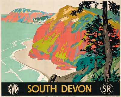 Poster pubblicitario del South Devon da Frank Newbould