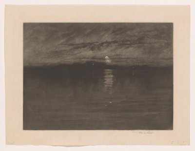 Paesaggio notturno con un lago da Frank Short (signed by artist)