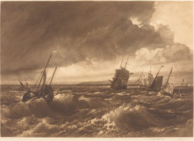 La foce del Tamigi, Isola di Sheppey in lontananza, 1891 da Frank Short