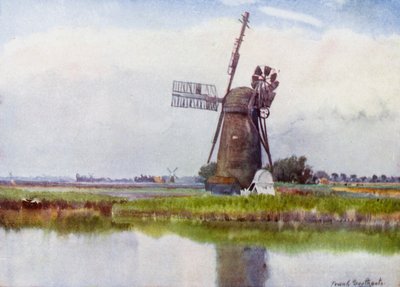 Norfolk Broads: Paese dei mulini sopra Stokesby da Frank Southgate