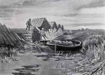 Norfolk Broads: Impilamento delle canne da Frank Southgate