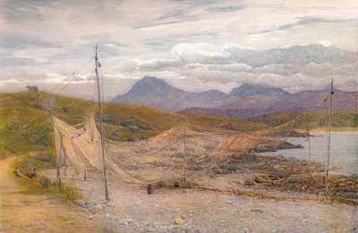 Reti per salmoni, Gairloch, Ross-Shire da Frank Walton