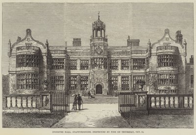 Ingestre Hall, Staffordshire, distrutto dal fuoco giovedì, 12 ottobre da Frank Watkins