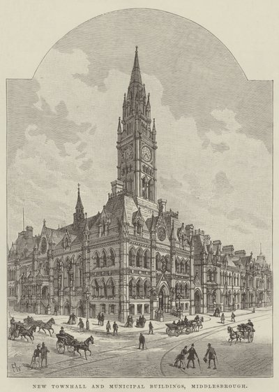 Nuovo municipio e edifici municipali, Middlesbrough da Frank Watkins