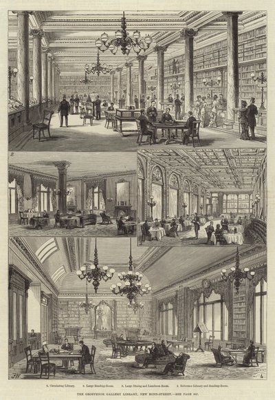 La biblioteca della Grosvenor Gallery, New Bond-Street da Frank Watkins