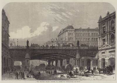 Il viadotto della valle di Holborn, in corso di costruzione da Frank Watkins