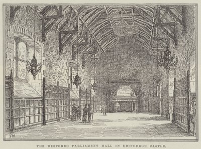 La sala del Parlamento restaurata nel Castello di Edimburgo da Frank Watkins