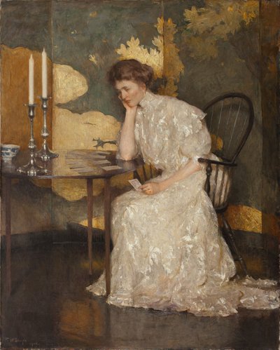 Ragazza che gioca con il solitario da Frank Weston Benson