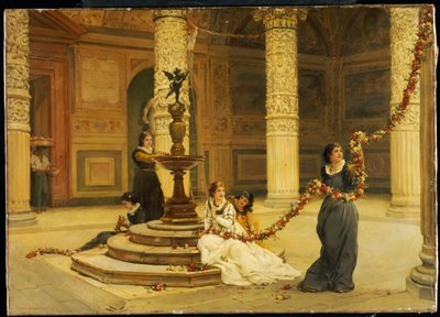 La mattina del festival - Italia centrale, 1876 da Frank William Warwick Topham