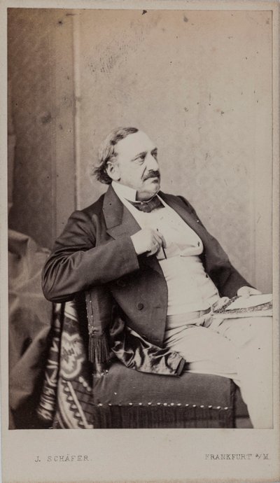 Ritratto del compositore Friedrich von Flotow da Frankfurt . Photo studio J. Schäfer