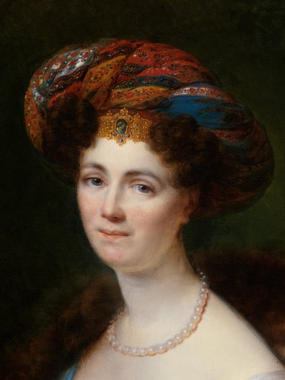 (dettaglio) del Ritratto di Josephine Victoire Meslier-Duvey da François Joseph Kinsoen