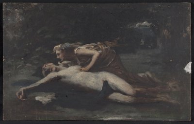Piramus e Thisbe, ca. 1875 da François Alfred Delobbe