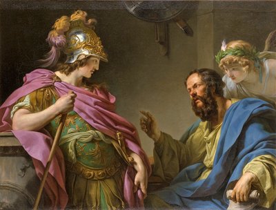 Alcibiade istruito da Socrate da François André Vincent