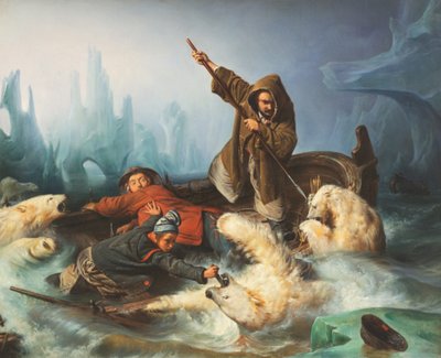 Orsi polari in lotta da François August Biard