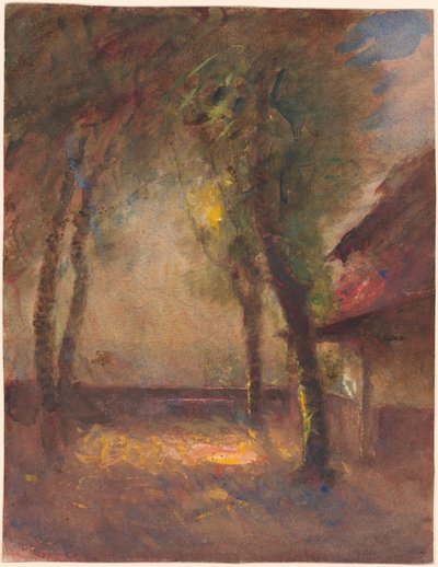 La terrazza della casa Ravier a Morestel da François Auguste Ravier