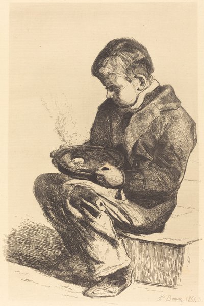 Ragazzo che mangia la zuppa da François Bonvin