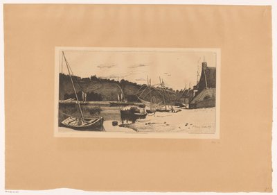Vista del porto di Rance da François Bonvin