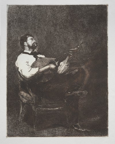 Suonatore di chitarra, 1861 da François Bonvin