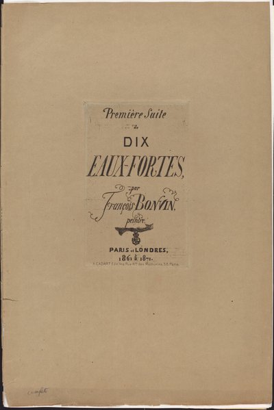 Prima suite di dieci acqueforti da François Bonvin