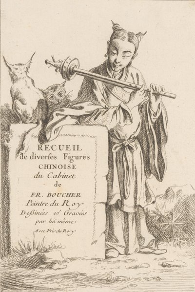 Collezione di figure cinesi diverse, 1738-45 da François Boucher