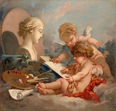 Amorini. Allegoria della pittura da François Boucher