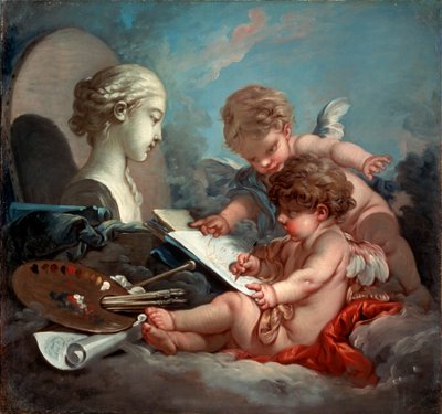 Cupidi, allegoria della pittura da François Boucher