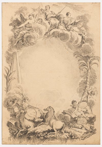 Progetto per uno stemma in onore di William Earl Cowper (ca. 1665-1723) da François Boucher