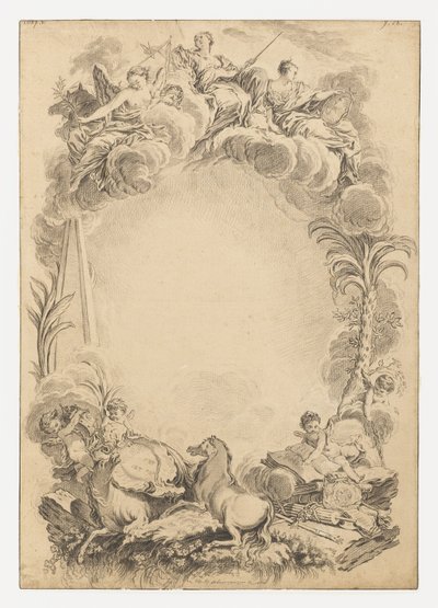 Design per uno stemma in onore di William Earl Cowper (ca. 1665-1723) da François Boucher
