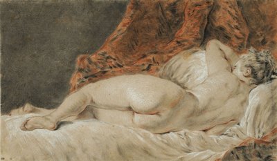 Donna sdraiata vista da dietro, detto il Sonno, ca 1720 da François Boucher
