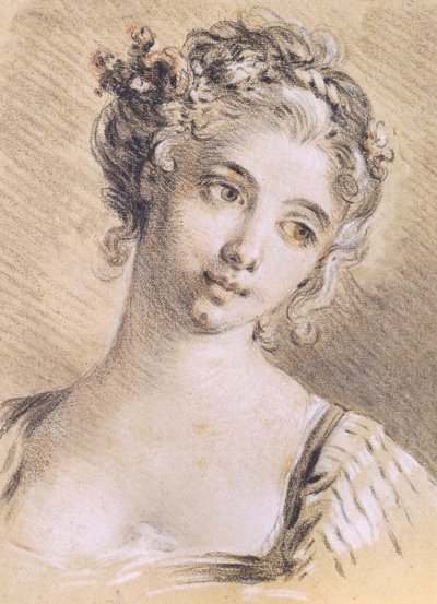 Testa di una Giovane Ragazza da François Boucher