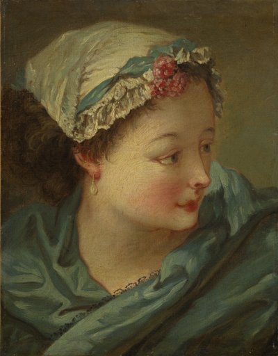 Testa di una Giovane Donna da François Boucher