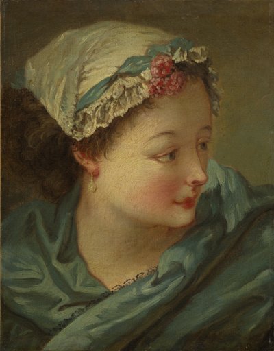 Testa di una giovane donna, primi anni 1730 da François Boucher