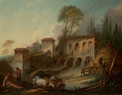 Paesaggio Immaginario con il Colle Palatino dal Campo Vaccino da François Boucher