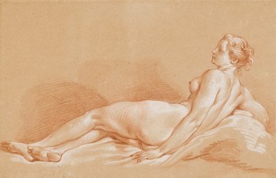 Giovane donna sdraiata da François Boucher