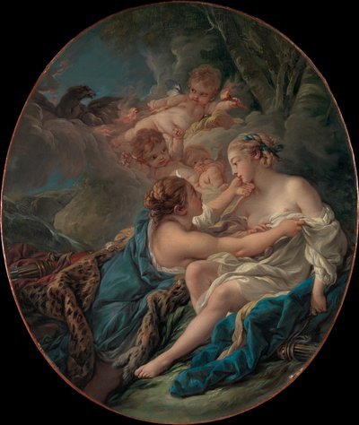 Giove, sotto le spoglie di Diana, e Callisto, 1763 da François Boucher
