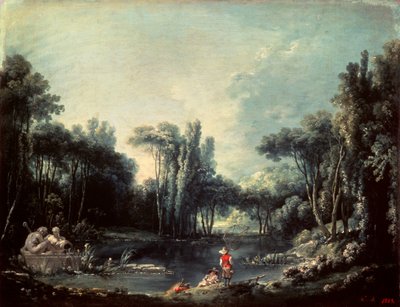 Paesaggio con stagno, 1746 da François Boucher