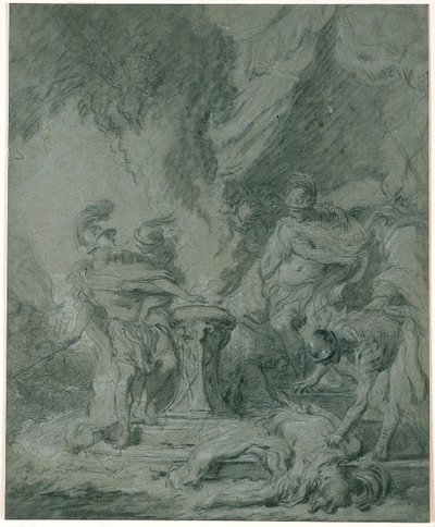 Muzio Scevola mette la mano nel fuoco da François Boucher