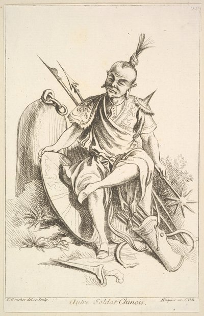 Altro soldato cinese, 1738-45 da François Boucher