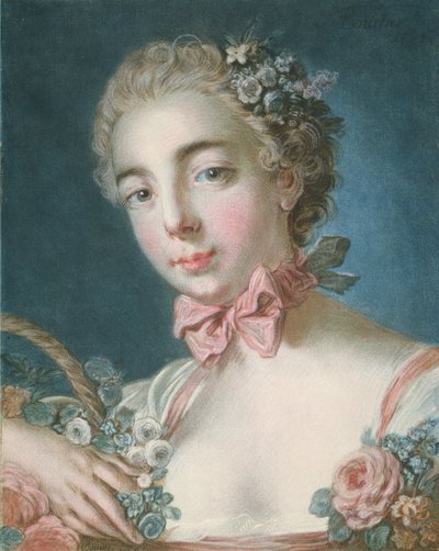 Testa di Flora, inciso da Louis-Marin Bonnet, 1769 da François Boucher